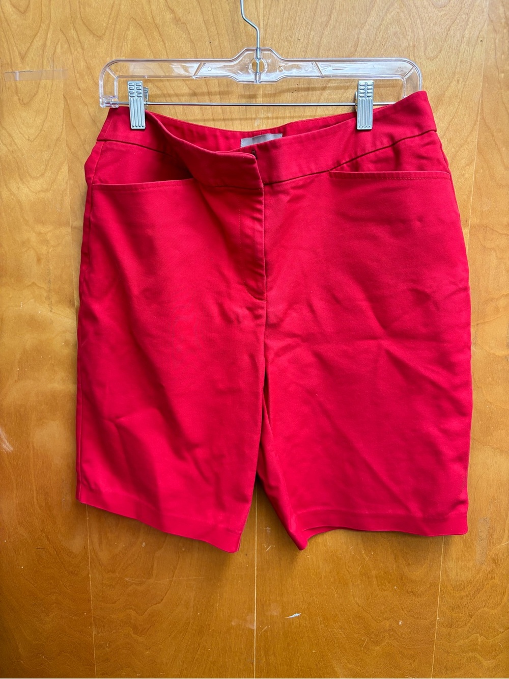 Chico's Bright Red Tailored Ponte Shorts